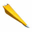 Picture of Poly Fender Snout Right Hand Yellow 30-36-38 Inch Spacing To Fit Capello® - NEW (Aftermarket)