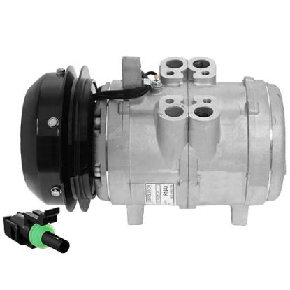 Picture of Compressor, Denso, 12V, Single Groove Clutch, 146MM To Fit John Deere® - NEW (Aftermarket)
