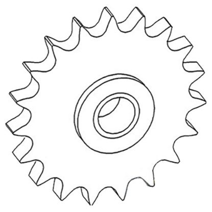 Picture of Sprocket, Tightener, 21 Tooth, 4.520" OD, .638" ID To Fit Allis Chalmers® - NEW (Aftermarket)