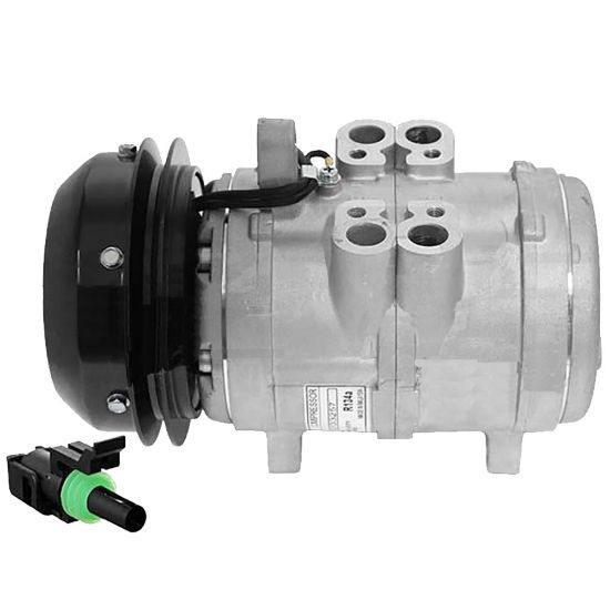 Picture of Compressor, Denso, 12V, Single Groove Clutch, 146MM To Fit John Deere® - NEW (Aftermarket)